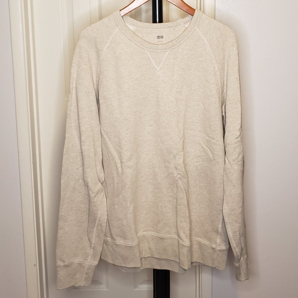 Uniqlo Beige Long Sleeve Sweatshirt Large